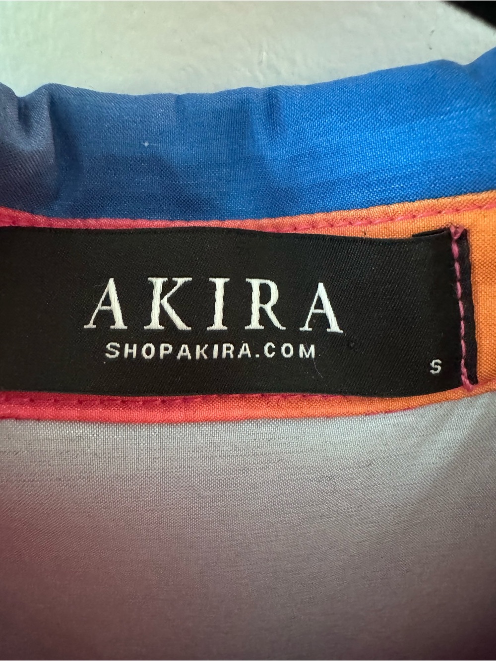 AKIRA Label Fall In Love Collared Mini Dress in Pink Multi. - Picture 5 of 12